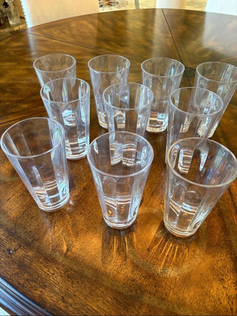 Clear Acrylic Tumbler Set - 10-Piece